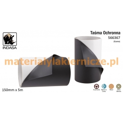 INDASA 566367 TAŚMA OCHRONNA CZARNA 150mm x  5m materialylakiernicze.pl